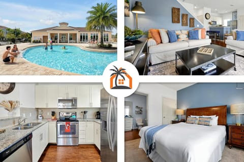 Kitchen or kitchenette, Living room, Bedroom, Pool view, Swimming pool