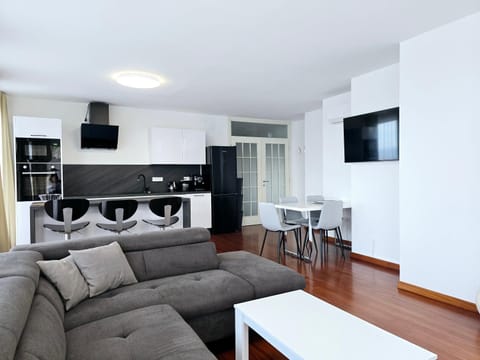 Living room, kitchen
