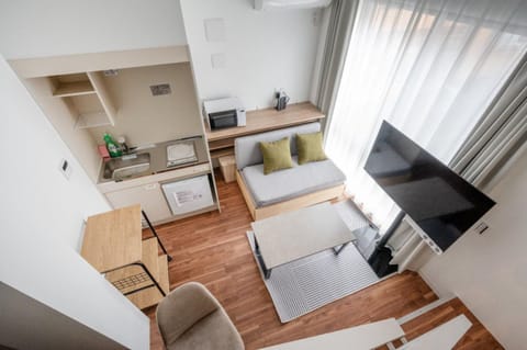 Kitchen or kitchenette, Living room