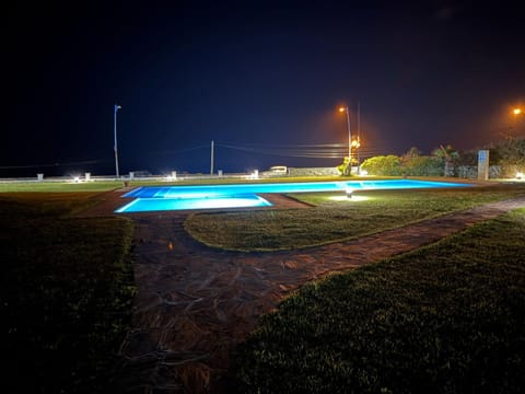 Night, Pool view, Swimming pool