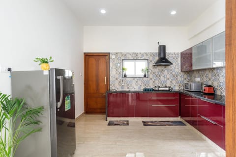 Kitchen or kitchenette, oven, stove, toaster