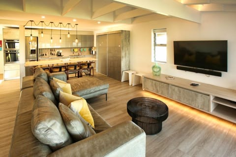 Living room, kitchen