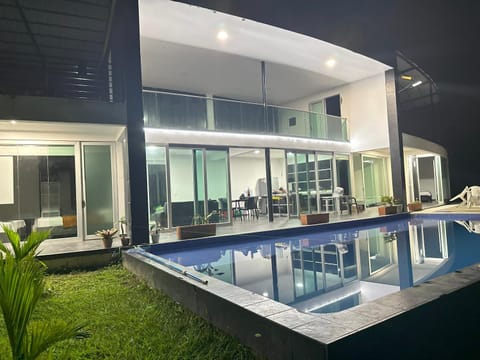 Night, Pool view, Swimming pool