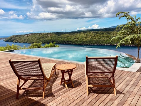 Day, Natural landscape, Balcony/Terrace, Pool view, Sea view, Swimming pool, sunbed