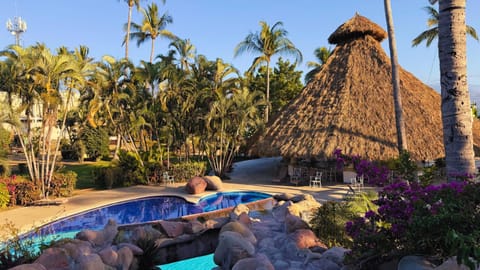 Patio, Natural landscape, Garden, Garden view, Pool view, Swimming pool, sunbed