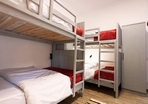 Bed, Photo of the whole room, Bedroom, bunk bed, wardrobe