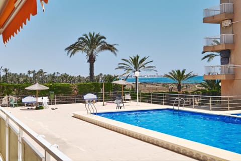 Day, Natural landscape, View (from property/room), Balcony/Terrace, Pool view, Sea view