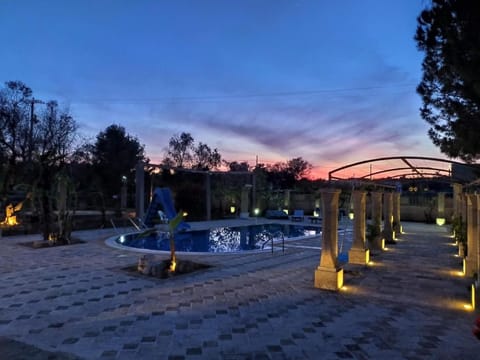Swimming pool, Sunset