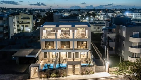 Property building, Night, Swimming pool, Location