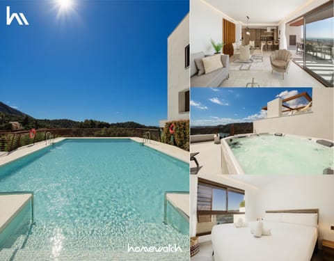 Communal lounge/ TV room, Bed, Day, Hot Tub, Balcony/Terrace, Balcony/Terrace, Kitchen or kitchenette, Living room, Lounge or bar, Spa and wellness centre/facilities, Spa and wellness centre/facilities, Photo of the whole room, Swimming pool, towels, kitchen