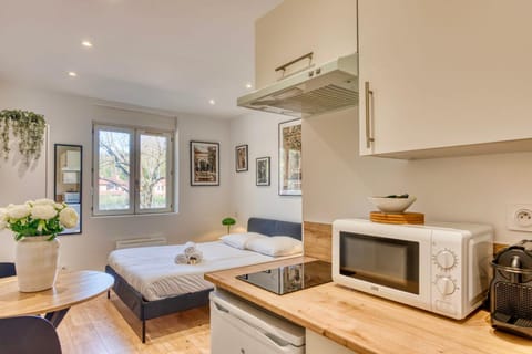 Le Basalte - Lumineux studio - parking privé - wifi - proche métro B Apartment in Lyon