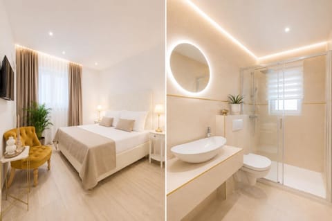 Shower, Toilet, Bed, Bathroom, Bedroom