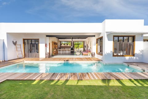 Property building, Living room, Swimming pool