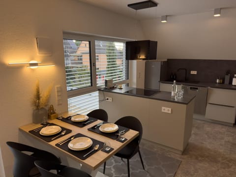 Kitchen or kitchenette, Dining area, dishwasher, stove