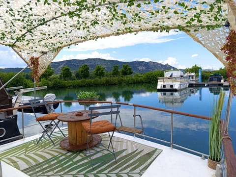 Evasion Romantique sur le Rhône Docked boat in Valence