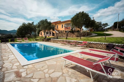 Property building, Living room, Swimming pool