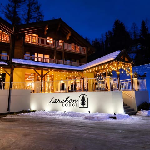 Property building, Night, Winter