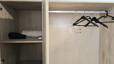 hair dryier, towels, towels, wardrobe