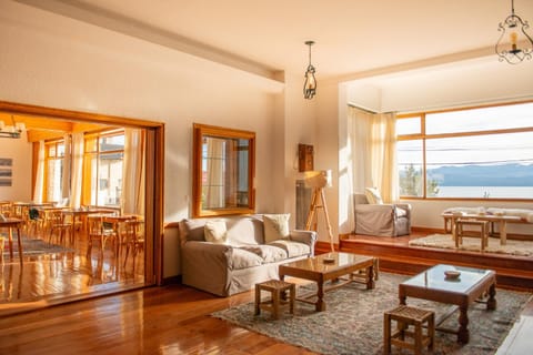 Living room, Seating area, Lake view