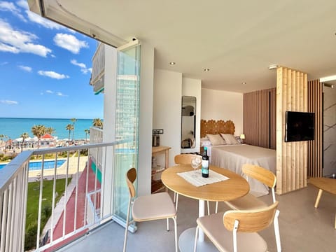 View (from property/room), Balcony/Terrace, Beach, Pool view, Sea view