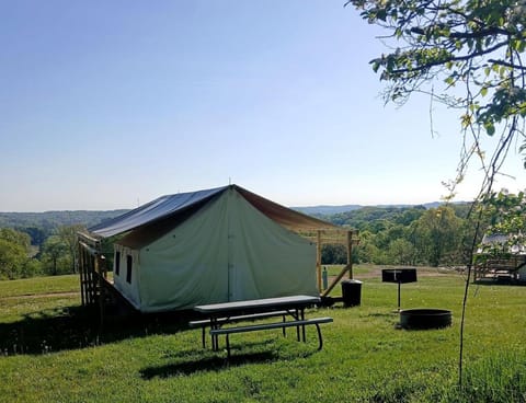 Cozy Tented Cabin with Fire Pit and Barbecue in Logan, Ohio Cabin in Logan