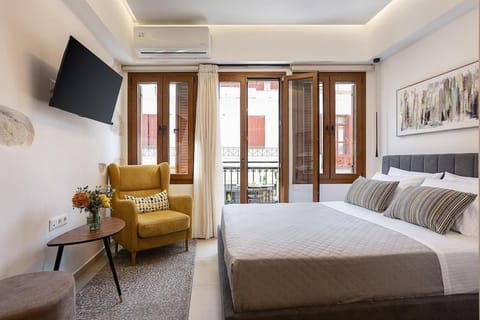 Bed, TV and multimedia, Living room, Photo of the whole room, Bedroom