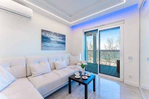 Living room, Seating area, Sea view