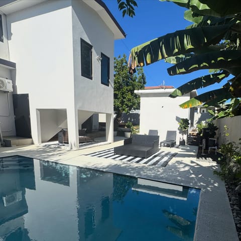 Patio, Pool view, Swimming pool, sunbed