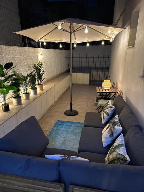 Patio, Night, Balcony/Terrace, Seating area