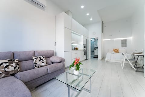 Kitchen or kitchenette, Living room, Dining area, Bedroom, air conditioner