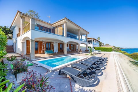 Property building, Living room, Swimming pool