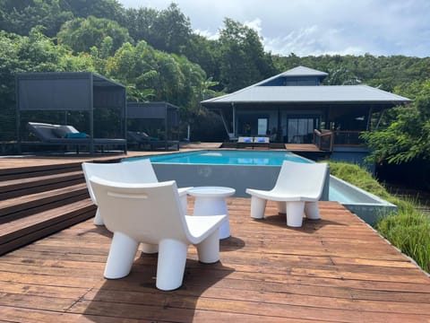 Patio, Pool view, Swimming pool, sunbed