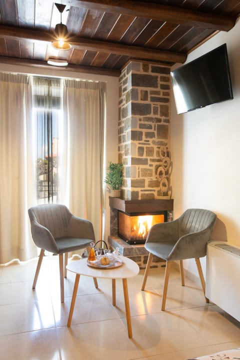 Living room, fireplace