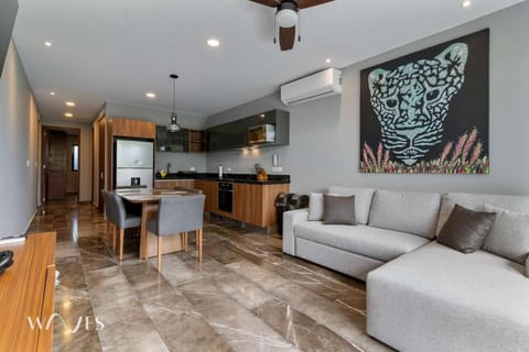 Kitchen or kitchenette, Living room, Dining area