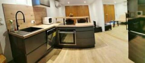 Kitchen or kitchenette, dishwasher, minibar, oven, stove
