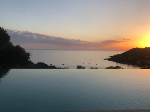 Natural landscape, Sea view, Swimming pool, Sunset