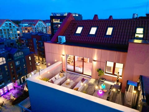Property building, Night, View (from property/room), Balcony/Terrace, Seating area