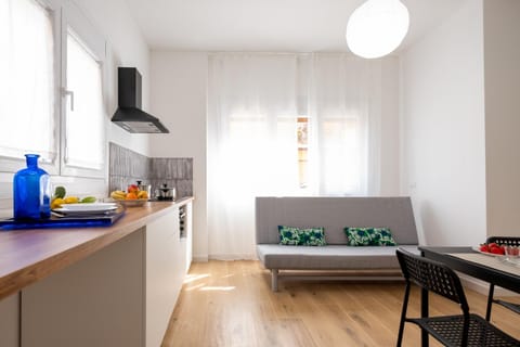 Kitchen or kitchenette, Living room