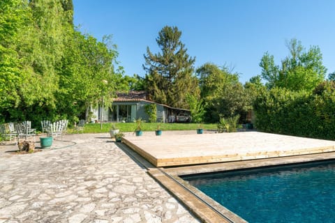 Property building, Living room, Swimming pool