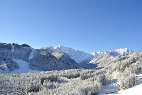 Natural landscape, Skiing, Mountain view