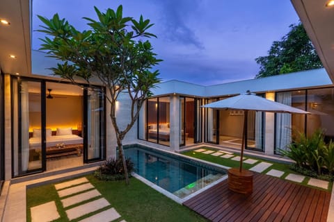 Property building, Night, Garden view, Pool view