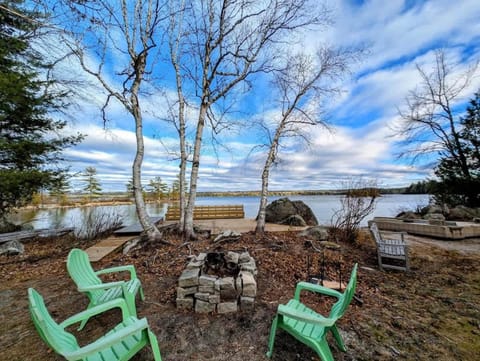 Cabin and Canvas Lakefront Retreat family beach 1dog fire pit Cabin in Eastbrook