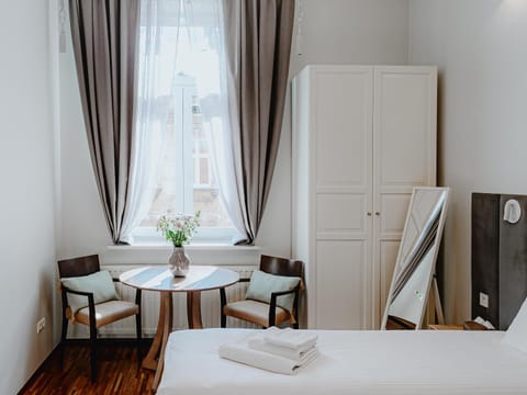 Bed, Photo of the whole room, Bedroom, towels, wardrobe