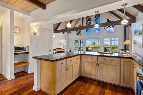 Kitchen or kitchenette, dishwasher, stove