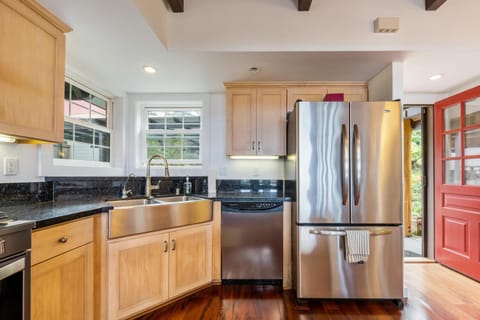 Kitchen or kitchenette, dishwasher, oven, stove, toaster