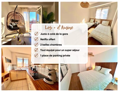 Magnifique 2 chambres - Parking - Netflix - Gare Apartment in Arras