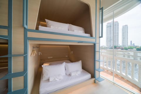 Bed, View (from property/room), Balcony/Terrace, River view, bunk bed