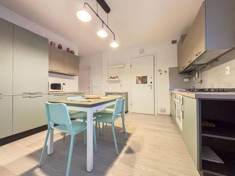 Dining area, stove, kitchen