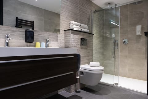 Shower, Toilet, Bathroom, towels