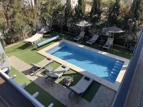 Patio, Garden, Pool view, Swimming pool, sunbed